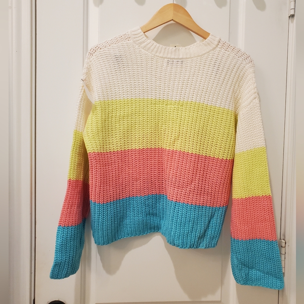 Francesca's Collection Colorful Striped Women's Sweater